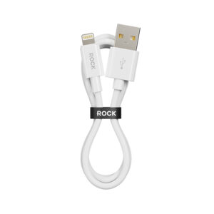 Rock Cable P8 Basic Series - USB to Lightning - 12W 2,4A 1 metre baltos spalvos