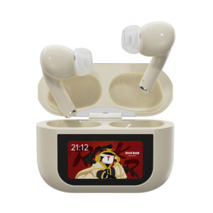 Rock Bluetooth ausinės TWS A5 Pro with LCD display baltos spalvos