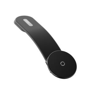 Rock Magnetic car holder Q11 with stick-on base with velcro to dashboard juodos spalvos