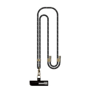 Rock Universal phone lanyard long, neck strap juodos spalvos