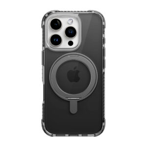 Rock Rotating Stand Crystal Series Magnetic skirtas Apple iPhone 16 Pro juodos spalvos