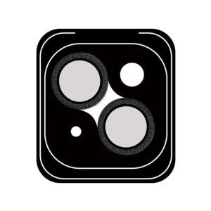 Rock Tempered glass Shiny Series Camera Lens on camera for Iphone 15/15 Plus (lens 2 pieces) juodos spalvos