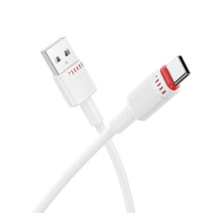 Borofone Cable BX110 Beneficio - USB to Type C - 2,4A 1 metre baltos spalvos