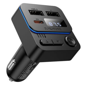 Borofone Transmitter FM BC60 Hero MP3, Bluetooth - 2xUSB + Type C - PD 20W juodos spalvos