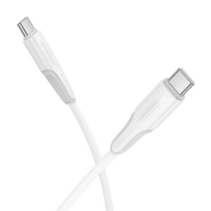Borofone Cable BX119 New - Type C to Type C - PD 60W 1 metre baltos spalvos