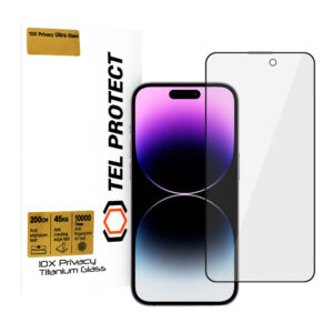 Tempered glass Tel Protect 10X Privacy Titanium for Iphone 14 Pro (envelope) - Image 1