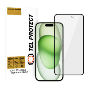 Tempered glass Tel Protect 10X Privacy Titanium for Iphone 15 (envelope) - Image 1
