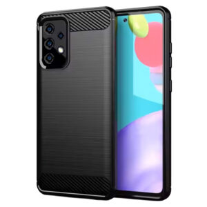 Carbon dėklas skirtas Samsung Galaxy A52/A52S juodos spalvos