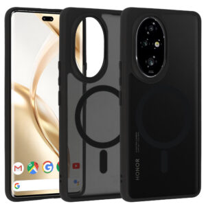 Full Matte Mag Cover skirtas Honor 200 Pro 5G juodos spalvos