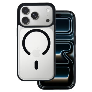 Acrylic Color Magsafe dėklas skirtas Apple iPhone 17 Pro juodos spalvos
