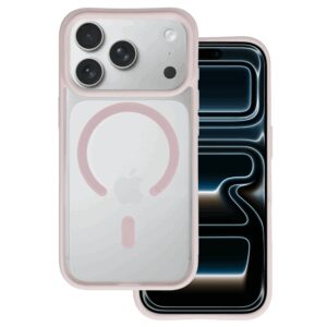 Acrylic Color Magsafe dėklas skirtas Apple iPhone 17 Pro Max light pink
