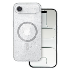 Glitter Magsafe dėklas skirtas Apple iPhone 17 Air skaidrus