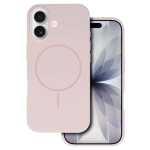 Magsafe Slim Silicone skirtas Apple iPhone 17 light pink