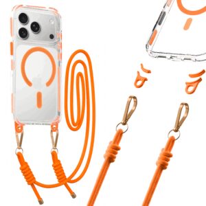 Tel Protect Strap Clear dėklas skirtas Apple iPhone 17 Pro orange