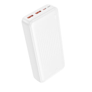 Borofone Power Bank 20000mAh BJ80A Clever - 2xUSB + Type C - QC 3.0 22,5W + PD 20W baltos spalvos