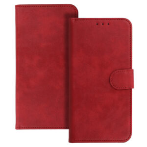 COMMON Universal Book dėklas (SIZE S) skirtas Apple iPhone 12/13/Samsung S6/A5 2016/Xcover 4/S22/Huawei P8 2017 red
