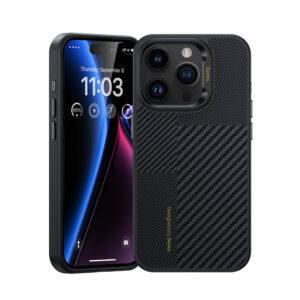 Benks Montage Magnetic Armor Pro Kevlar dėklas Metal Frame 600D+1500D (MA62) skirtas Apple iPhone 15 Pro Max juodos spalvos