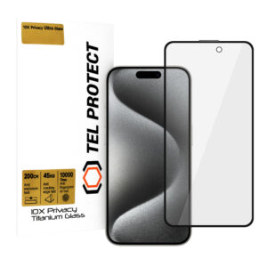 Apsauginis stiklas Tel Protect 10X Privacy Titanium skirtas Apple iPhone 16 Pro Max (envelope)