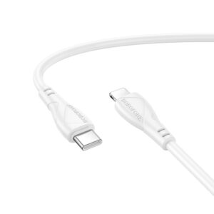 Borofone Cable BX121 Energy - Type C to Type C - PD 60W 1 metre baltos spalvos