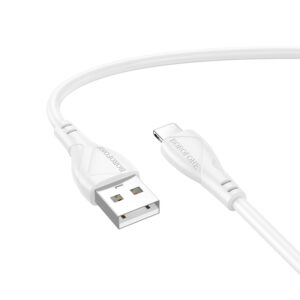 Borofone Cable BX121 Energy - USB to Lightning - 2,4A 1 metre baltos spalvos