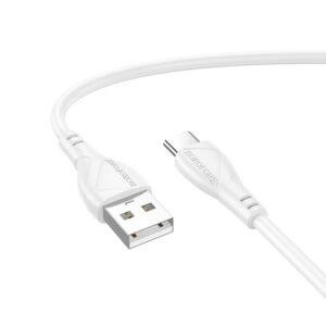 Borofone Cable BX121 Energy - USB to Type C - 3A 1 metre baltos spalvos