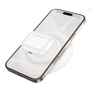 Borofone Wireless induction charger BQ40 Crown 15W baltos spalvos - Image 1