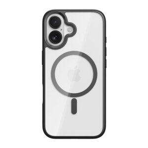 Rock Guard Lens Protection Series Magnetic dėklas skirtas Apple iPhone 17 skaidrus-juodos spalvos