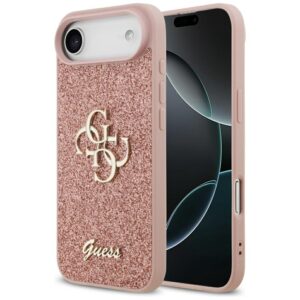 Original dėklas GUESS Fixed Glitter Big 4G skirtas Apple iPhone 17 Air pink