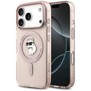 Original Pouch KARL LAGERFELD IML Choupette MagSafe skirtas Apple iPhone 17 Pro pink