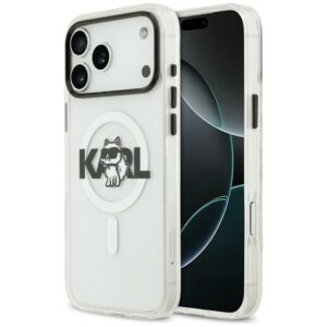 Original Pouch KARL LAGERFELD IML Choupette Sketch Logo Magsafe skirtas Apple iPhone 17 skaidrus
