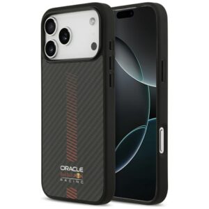 Original dėklas RED BULL Kevlar Powerbar MagSafe skirtas Apple iPhone 17 Pro Max juodos spalvos