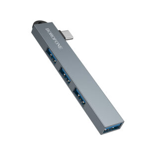 Borofone Adapter HUB FH1A 4 in 1 - Type C to 3xUSB 2.0 + USB 3.0 - pillows spalvos