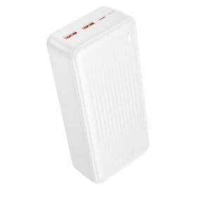 Borofone Power Bank 30000mAh BJ80B Clever - 2xUSB + Type C - QC 3.0 22,5W PD 20W baltos spalvos