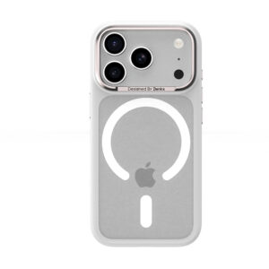 Benks Magnetic Mist dėklas Metal Frame (K069) skirtas Apple iPhone 17 Pro baltos spalvos (Camera Control Button)