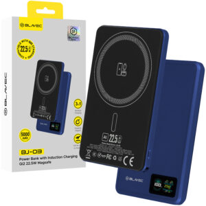 Blavec Power Bank 5000mAh BJ-03 Ultra Slim 7,8mm - Type C - 22,5W magnetic Magsafe 3 in 1 (PBBJ03-MC5N) navy aluminum