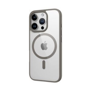 Rock Guard Series Magnetic Case for Iphone 16 Pro transparent-grey