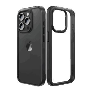Rock Guard Series Case for Iphone 15 Pro transparent-black
