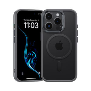 Benks Magnetic Mist dėklas Metal Frame skirtas Apple iPhone 16 Pro Max pilkos spalvos