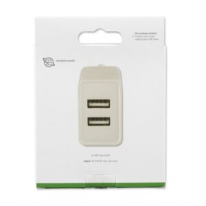 Wall Charger (without cable) VoltPlug Dual 12W, white - Image 3