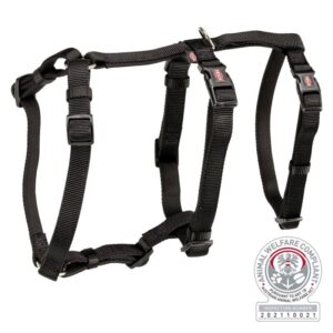 TRIXIE Panic petnešos su apsauga nuo nuo pabėgimo, L-XL 75-100 cm-25 mm, juodos