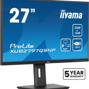 iiyama ProLite XUB2797QSNP-B1 kompiuterio monitorius 68,6 cm (27") 2560 x 1440 pikseliai Quad HD LED Juoda - Image 1