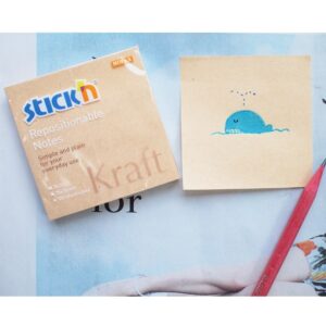 Lipnūs lapeliai StickN 21639 76x76mm , 100 lapelių, kraft - Image 3