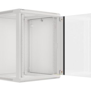 Lanberg wall-mounted installation rack cabinet 19'' 15U 600x600mm gray (glass door)