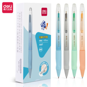 Gelinis rašiklis Deli A667 0.5mm, ištrinamas, mėlynos spalvos
