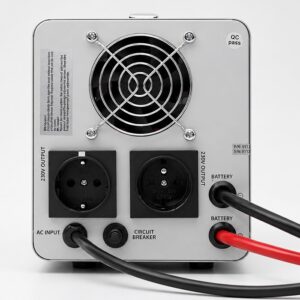 Qoltec 50451 Gryno sinusoidinio signalo UPS | 1000 VA / 720 W | 12/230 V inverteris su AVR | LCD | LiFePO4 AGM GEL - Image 3