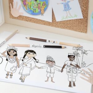 Spalvoti pieštukai Faber-Castell Children of the world, 3 spalvų - Image 3