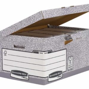 Archyvinė dėžė Fellowes R-Kive, 378x287x545mm, kartoninė, su dangčiu, pilkos spalvos - Image 5
