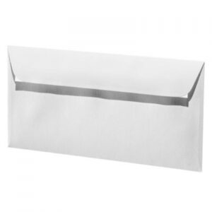 Dekoratyvinis vokas Paper Poetry C65, 114x224mm, 100g, baltos spalvos, 1vnt