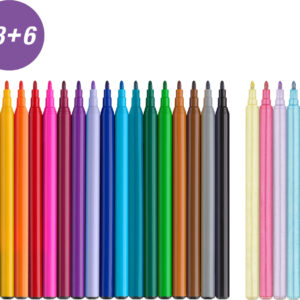 Flomasteriai Faber-Castell Unicorn, 18+6 spalvų - Image 2