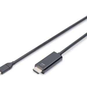 Digitus AK-300330-050-S vaizdo kabelio adapteris 5 m C tipo USB DisplayPort Juoda